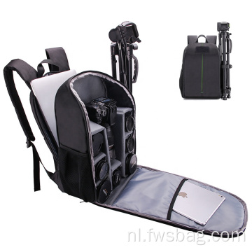 Kwaliteit aangepaste logo-schouders krasvrije fotografie camerabehuizing DSLR Basic Camera Backpack Bag met laptopcompartiment
